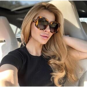 NEW Gucci GG1257S Oversized Rounded Brown Sunglasses